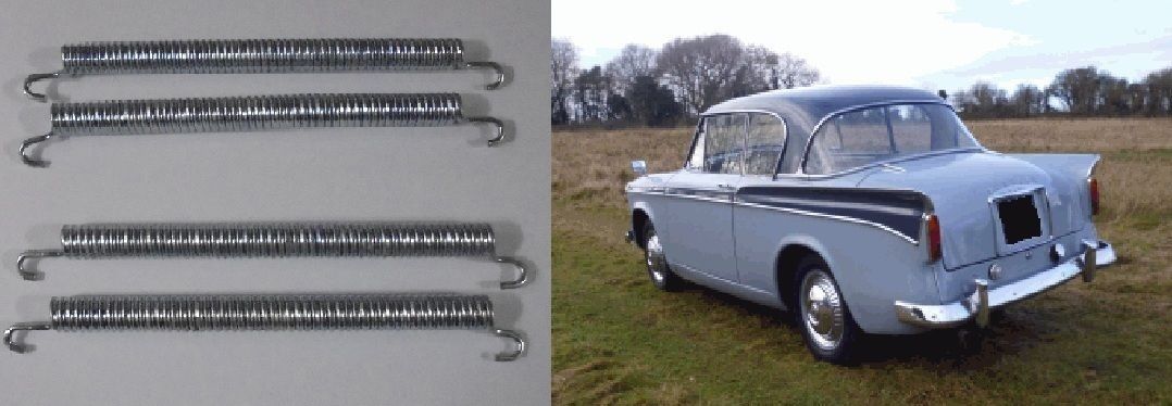 FRONT BRAKE SHOE SPRINGS x4 (Sunbeam Rapier Mk2) (From 1958- 59 Only)